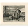 The truffle hunter - 1876 etching