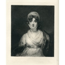 Sarah Siddons, Schauspielerin - Antiker Druck aus dem 19. Jahrhundert