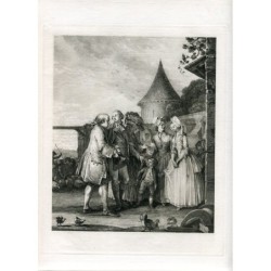 Le seigneur chez son fermier - Héliogravure, 1910