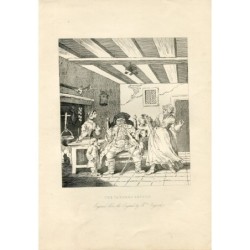 Le retour des fermiers, gravure d'après l'original de W. Hogarth