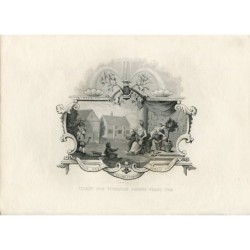 Ticket for Tiverton School Feast 1740 engraved copy by W. Hogarth