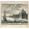 Ribeira-Palast in Lissabon (Portugal) - Stich von 1715 - Pieter Van der Aa (Alvarez de Comenar)