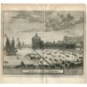 Portugal. Lisbon. View of the Place du Palais in Lisbon. 1715. Engraved by Pieter Vander Aa. Alvarez de Colmenar.