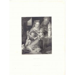 Holy Family' Grabado por Duncan sobre obra de Baroccio