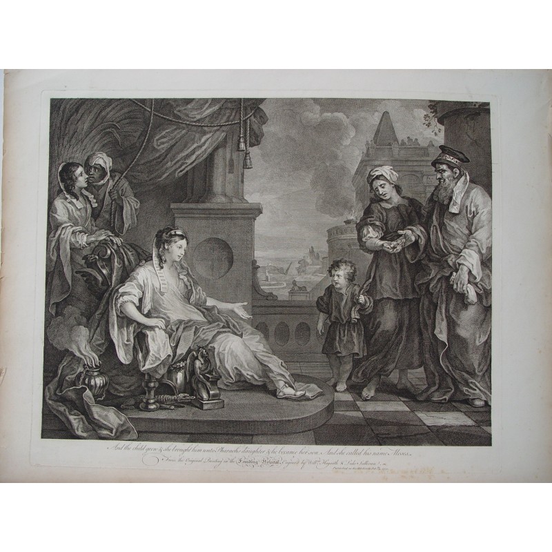 Moses brachte Pharaos Tochter, nach Hogarth. Heath-Ausgabe 1822