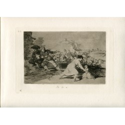 Radierung von Goya. Katastrophen des Krieges, Erstausgabe, 1863. Tafel 44 „Ich sah es“.