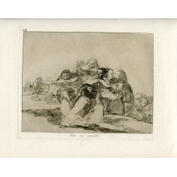 Acquaforte di Goya. Disastri della guerra, prima edizione, 1863. Tavola 42 "Tutto è sottosopra".