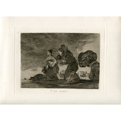 Gravure de Goya. Désastres de la guerre, première édition, 1863. Planche 45 « Et ceci aussi ».
