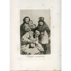 Goya etching. 'Porque esconderlos?' (Why hide them?). Plate 30 from The Caprices. 5th edition (1881-1886)