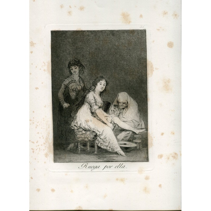 Ruega por ella, grabado nº 31 original de Goya 5ª edición (1881-1886)