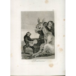 Radierung von Goya. „Brabisimo!“ (Bravo!). Tafel 38 aus „Die Capricen“. 5. Auflage (1881–1886)