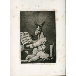 Goya etching. 'Asta su abuelo' (And so was his grandfather). Plate 39 from The Caprices. 5th edition (1881-1886)