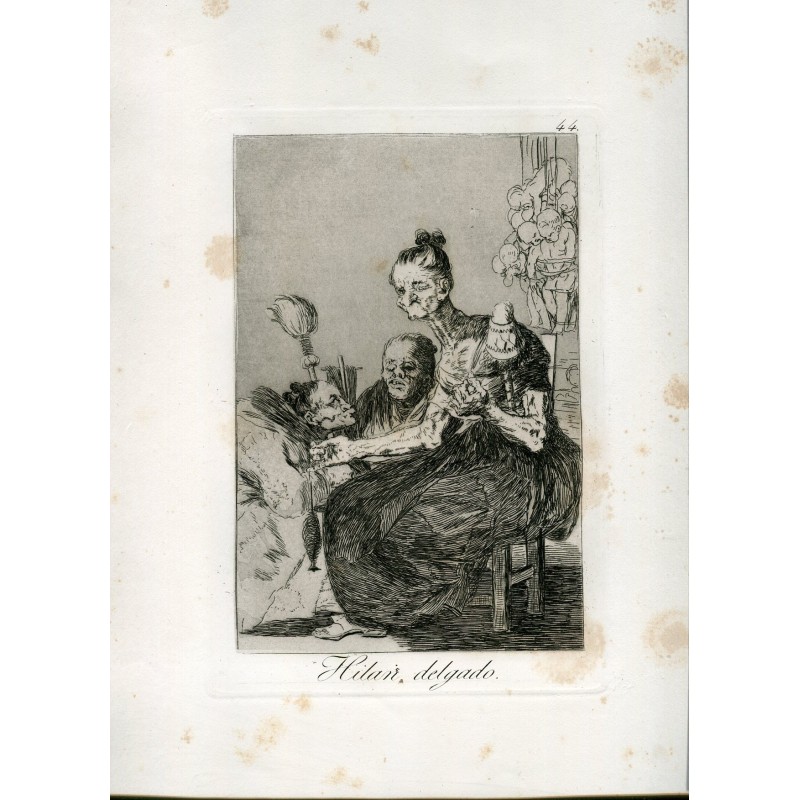 Thin Hilan, engraving n 44 original by Goya 5th edition (1881-1886)