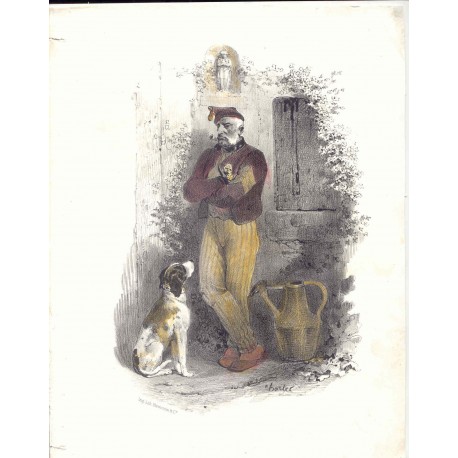 «Personaje» Pintó Nicolas Toussaint Charlet (1792-1845). Litografió Formentin & Cie