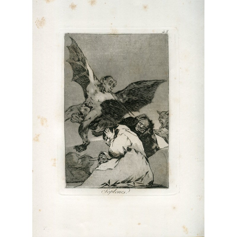 Informanten, Kupferstich Nr. 48, Original von Goya, 5. Auflage (1881–1886).