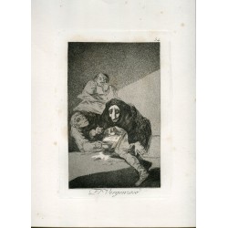 The Shameful One, engraving n 54 original by Goya 5th edition (1881-1886).