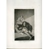Le Honteux, gravure n 54 originale de Goya 5e édition (1881-1886).