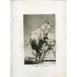 You who cannot, engraving n 42 original by Goya 5th edition (1881-1886).