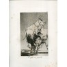 Tu che non puoi, incisione n. 42 originale di Goya 5ª edizione (1881-1886).