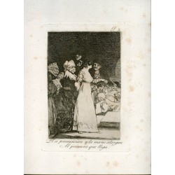 Sie sagen ja und reichen der ersten Person, die kommt, die Hand, Kupferstich Nr. 2, Original Goya, 5. Auflage