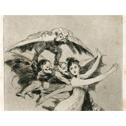 You will not escape, engraving n 72 original by Goya 5th edition (1881-1886).