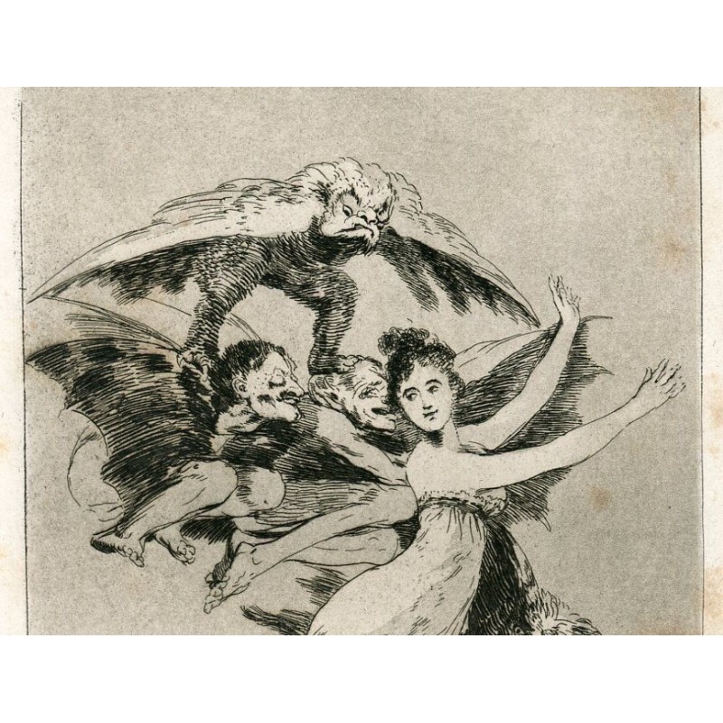 Du wirst nicht entkommen, Kupferstich Nr. 72, Original von Goya, 5. Auflage (1881–1886).