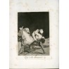 They took her away, original engraving n 8 by Goya 5th edition (1881-1886).