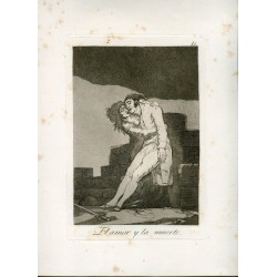 Liebe und Tod, Kupferstich Nr. 10, Original von Goya, 5. Auflage (1881–1886).
