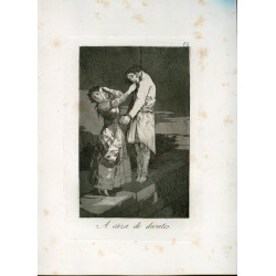 Hunting for Teeth, original print n 12 by Goya, 5th edition (1881-1886).