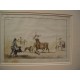 «Corrida de toros» Grabado original de Antonio Carnicero (1748-1814) de la serie 'La tauromaquia' 1790