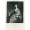 Henriette-Marie, reine de Charles Ier, d'après Van Dick. Gravure de W.H. Watt (1840).