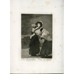 God forgive her: And she was his mother, original engraving n 16 by Goya 5th edition (1881-1886).