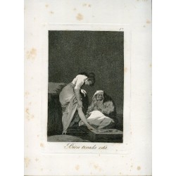 È ben disegnato, incisione n. 17 originale di Goya, quinta edizione (1881-1886).