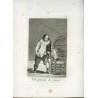 And his house burns down, original engraving n 18 by Goya, 5th edition (1881-1886).