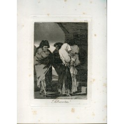Pauvres créatures, gravure n 22 originale de Goya 5e édition (1881-1886).