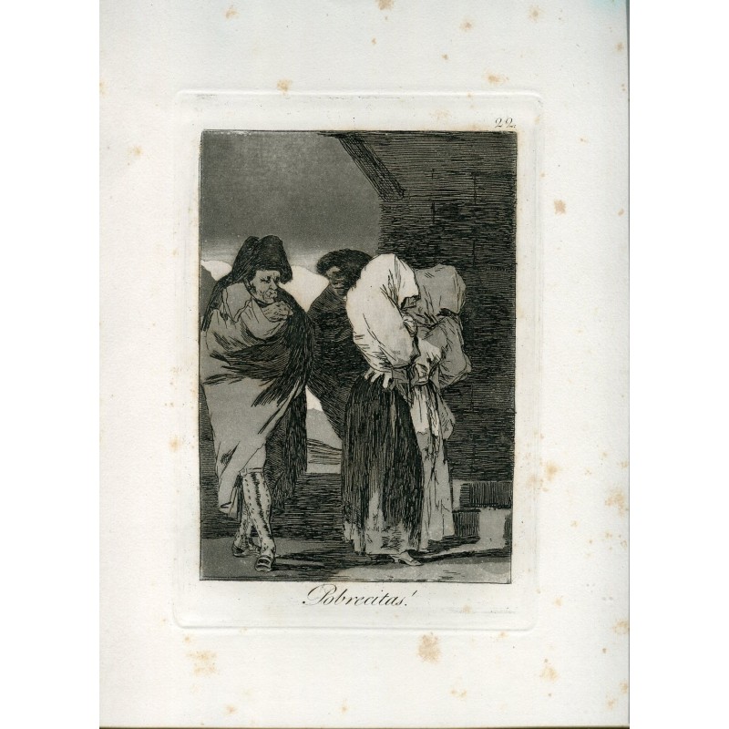 Poor things, engraving n 22 original by Goya 5th edition (1881-1886).