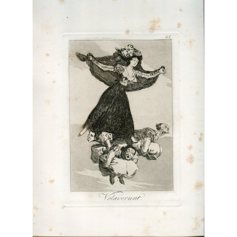 Volaverunt, Kupferstich Nr. 61, Original aus Goya, 5. Ausgabe (1881–1886).