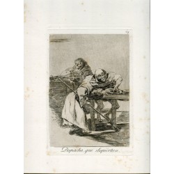 Depesche, die erwacht, Kupferstich Nr. 78, Original von Goya, 5. Auflage (1881–1886).