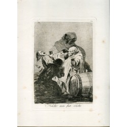 Nobody has seen us, engraving n 79 original by Goya 5th edition (1881-1886).
