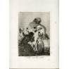 Nobody has seen us, engraving n 79 original by Goya 5th edition (1881-1886).