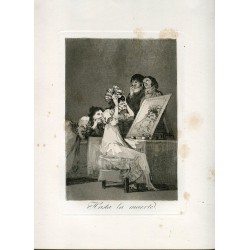 Bis zum Tod, Kupferstich Nr. 55, Original von Goya, 5. Auflage (1881–1886).