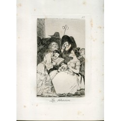 The affiliation, engraving n 57 original Goya 5th edition (1881-1886).