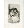 Die Zugehörigkeit, Kupferstich Nr. 57 Original Goya 5. Auflage (1881-1886).