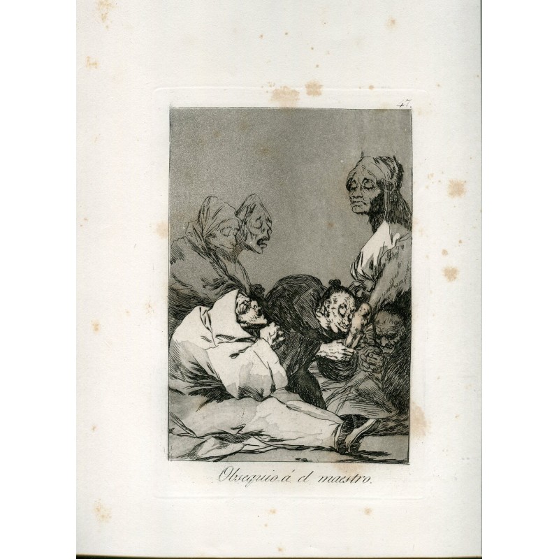 Obsequio al maestro, grabado nº 47 original de Goya 5ª edición (1881-1886).