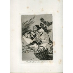Il y a beaucoup à sucer, gravure originale n 45 de Goya 5e édition (1881-1886).