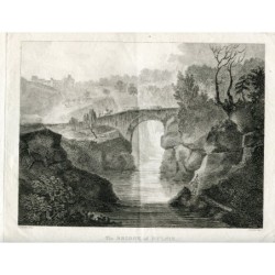 Le pont de Dulsie, d'après John Claude Nattes. Gravure de J. Fittler (1804).