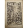 Le baptême du Christ. Gravure sur acier d'après G. Freman, XVIIe siècle.