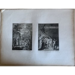 Serie di sei incisioni del Don Chisciotte di Hogarth - edizione Heath, 1822