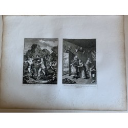 Serie di sei incisioni del Don Chisciotte di Hogarth - edizione Heath, 1822