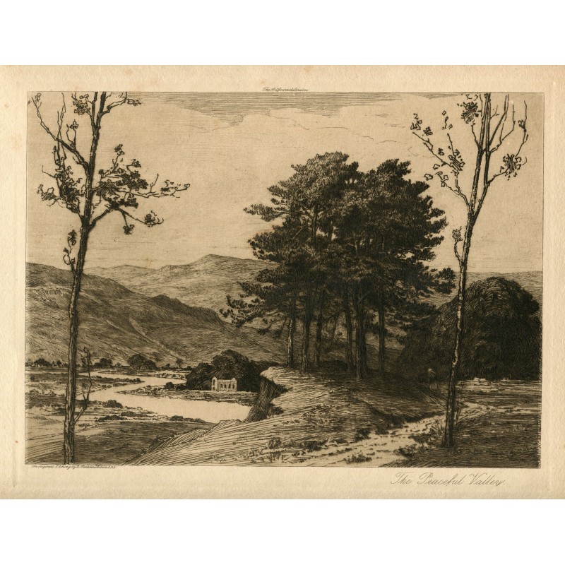 'La valle pacifica'. Incisione di Eli Marsden Wilson.